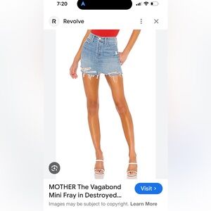 Mother distressed skirt size 25 euc